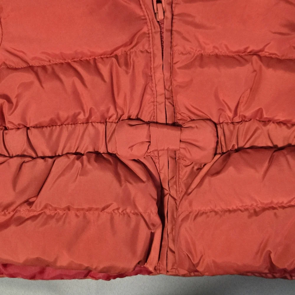 BABY GAP Cherry Red Hooded Puffer Jacket Coat Size 0-6 Months Winter Wear